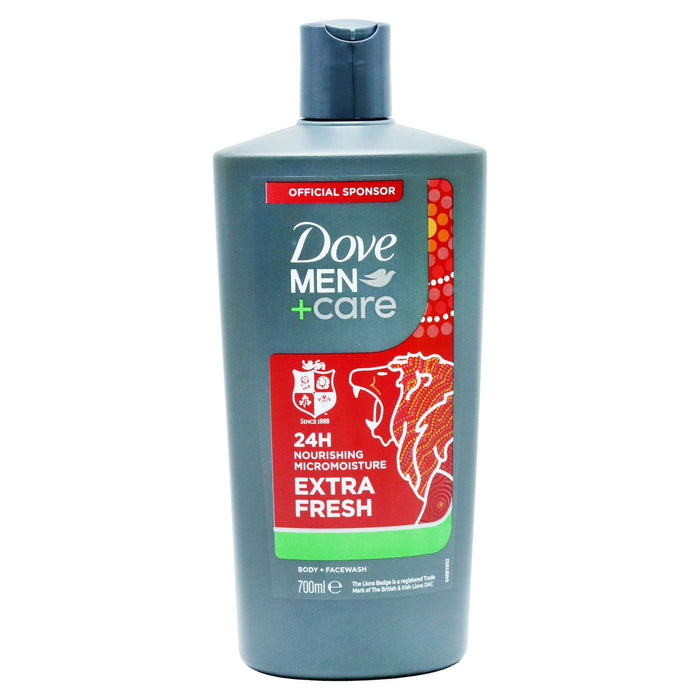Dove Men+Care 3-in-1 Body, Face & Hair Wash Extra Fresh Provides Hydration Body Wash for Men, 700ml