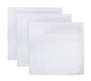 Tom Franks Mens Plain Handkerchiefs, 3 Pack - image 2