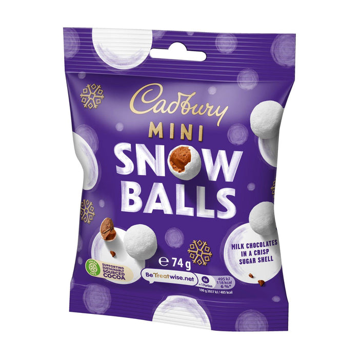 Cadbury Dairy Milk Mini Chocolate Snow Balls 74g