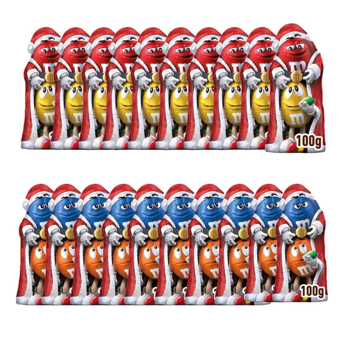 M&M’s Milk Chocolate Christmas Santa Hollow Shape with Mini Chocolate M&M’s 100g (Box of 20)