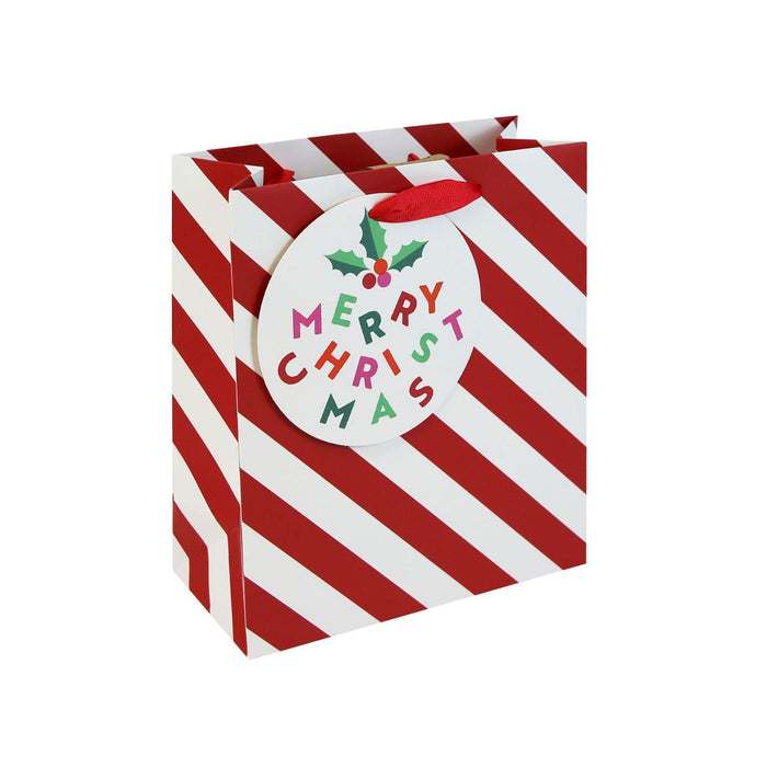 12x Christmas Gift Bag Medium Candy Cane