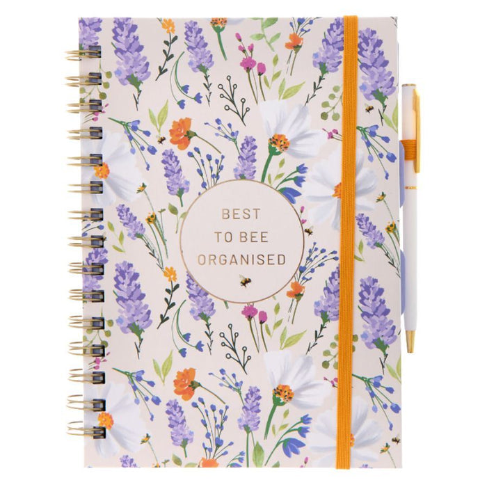 Best To Bee Organised Floral Organiser & Pen Spiral