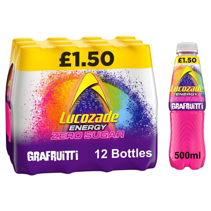 Lucozade Energy Zero Sugar Drink Grafruitti (12 x 500ml)