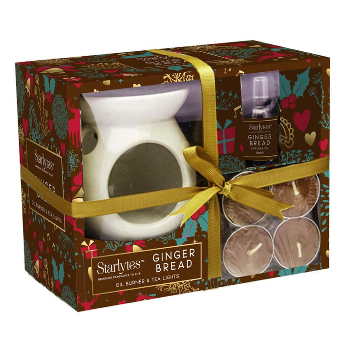 Starlytes Christmas Oil Burner & Tealights set - Gingerbread