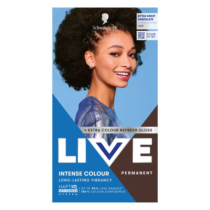 Schwarzkopf LIVE Intense Colour 089 Bitter Sweet Chocolate Permanent Hair Dye