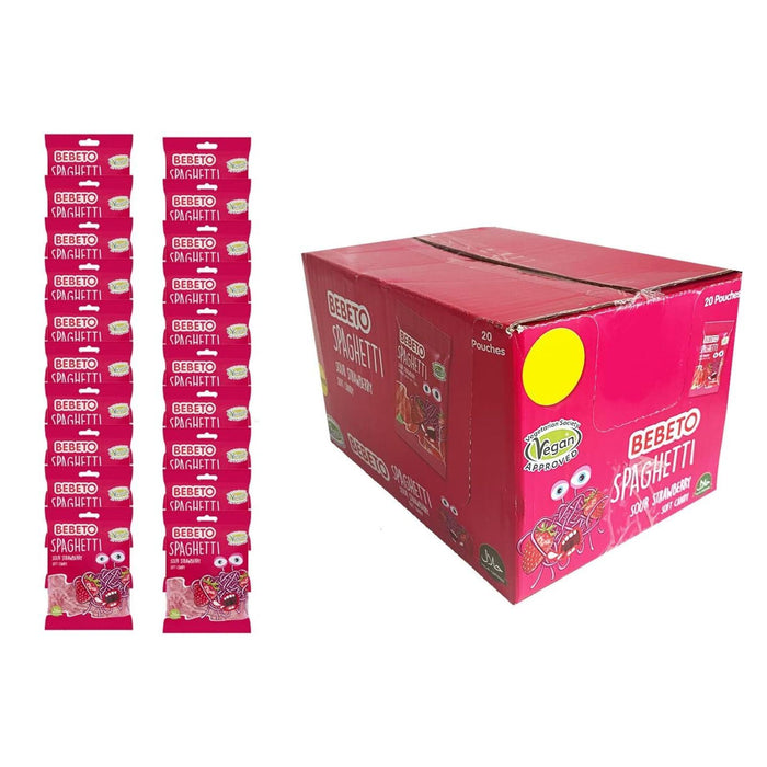 Bebeto Sour Strawberry Spaghetti 70g (Box of 20)