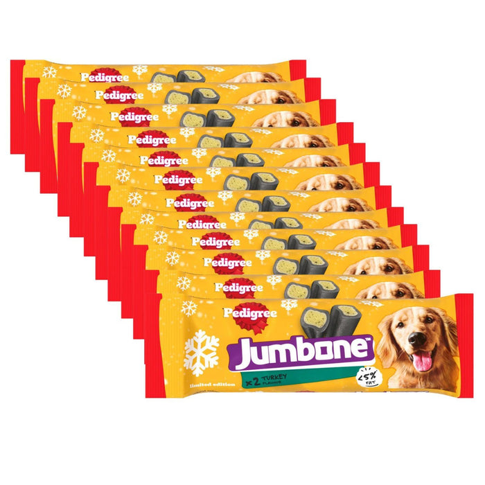 Pedigree Christmas Jumbone Medium Dog Treats with Turkey Flavour 2's (Box of 12)