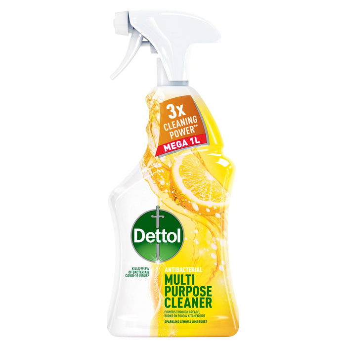 Dettol Antibacterial Multipurpose Cleaning Spray Sparkling Lemon & Lime 1 Litre