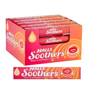 Halls Soothers Peach & Raspberry Sweets 45 g (Box of 20)