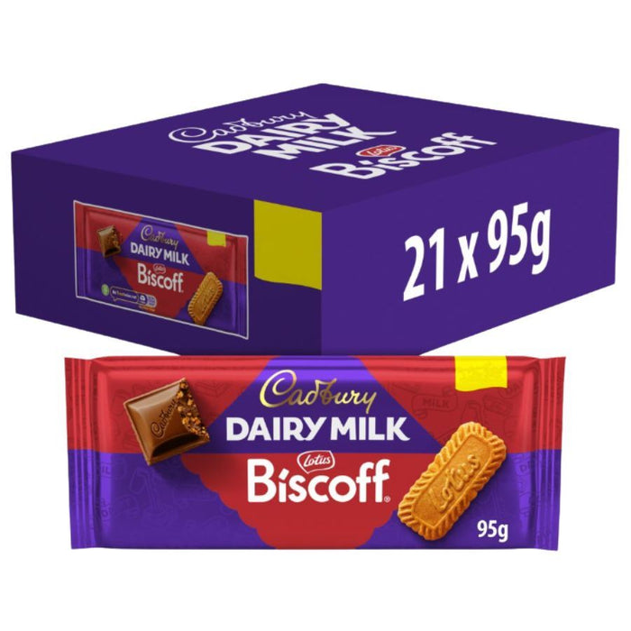 Cadbury Dairy Milk Biscoff Chocolate Bar (21 x 95g)
