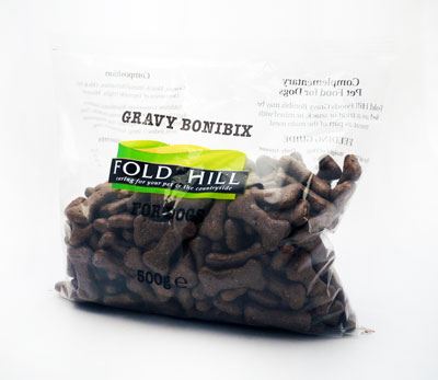 Fold Hill Dog Treats Gravy Bones Biscuits 500g (Box of 20)