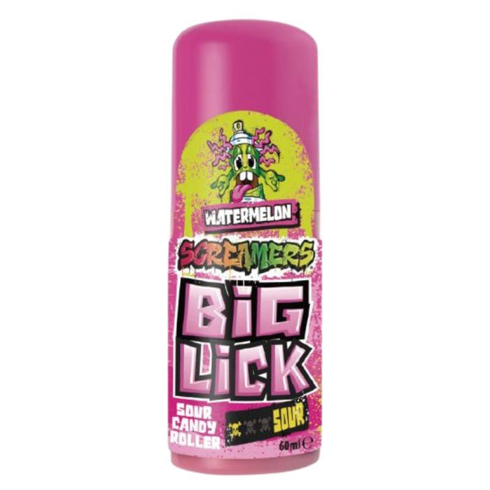 Zed Candy Watermelon Screamers Big Lick Sour Candy Roller (12 x 60ml)