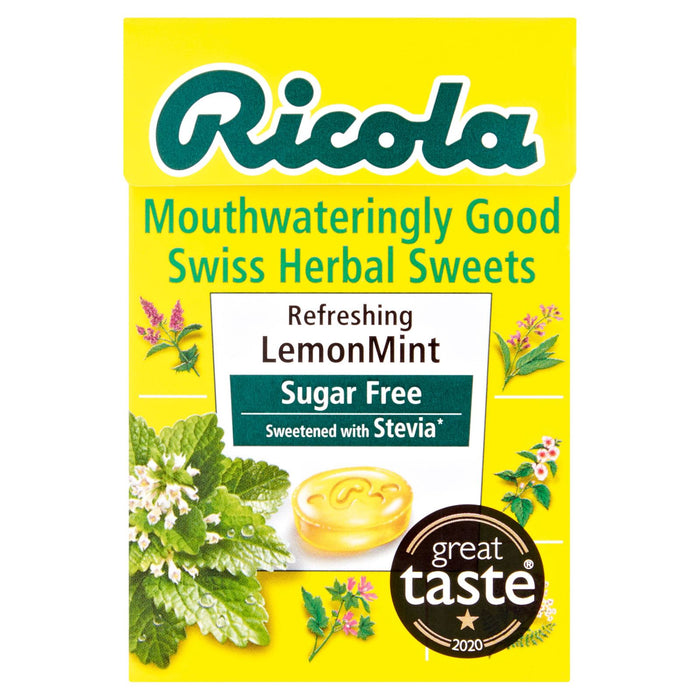 Ricola Lemon Mint Sugar Free Swiss Herb Drops 45 g (Box of 10)