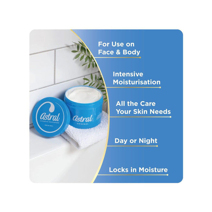 ASTRAl Face & Body Intensive Moisturiser Cream  500ml