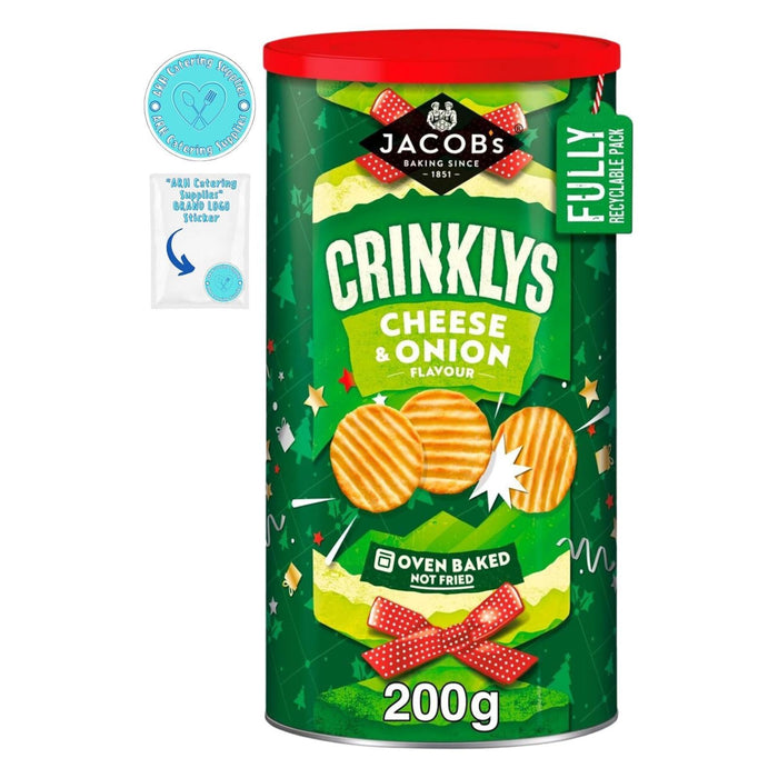 6x Jacob's Crinklys Cheese & Onion Baked Snacks 200g