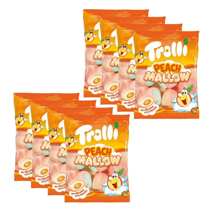 Trolli Mallow Peach Marshmallow Sweets (8 x 150g)