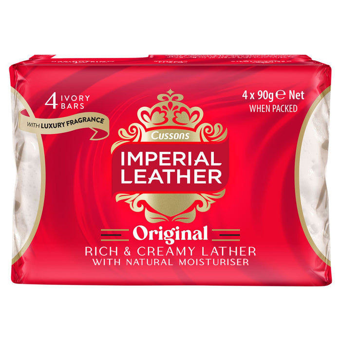 Imperial Leather Original Bar Soap, 4 Pack (90g)