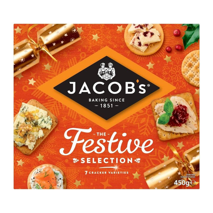 Jacob's Biscuits for Cheese Carton Crackers Festive Collection, 7 Variety Assortment (6 x 450g)