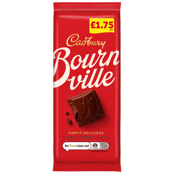 Cadbury Bournville Classic Dark Chocolate Bar (18 x 100g)