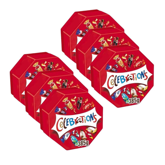 Celebrations Milk Chocolate Gift Box of Mini Chocolates 385g (Box of 6)