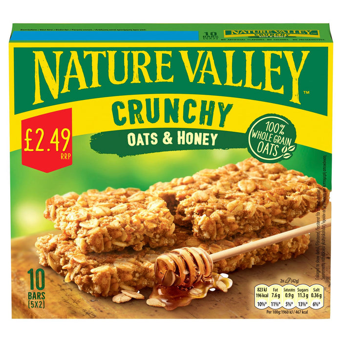 5 x Nature Valley Crunchy Oats & Honey Cereal Bars (5 x 2 x 42g)