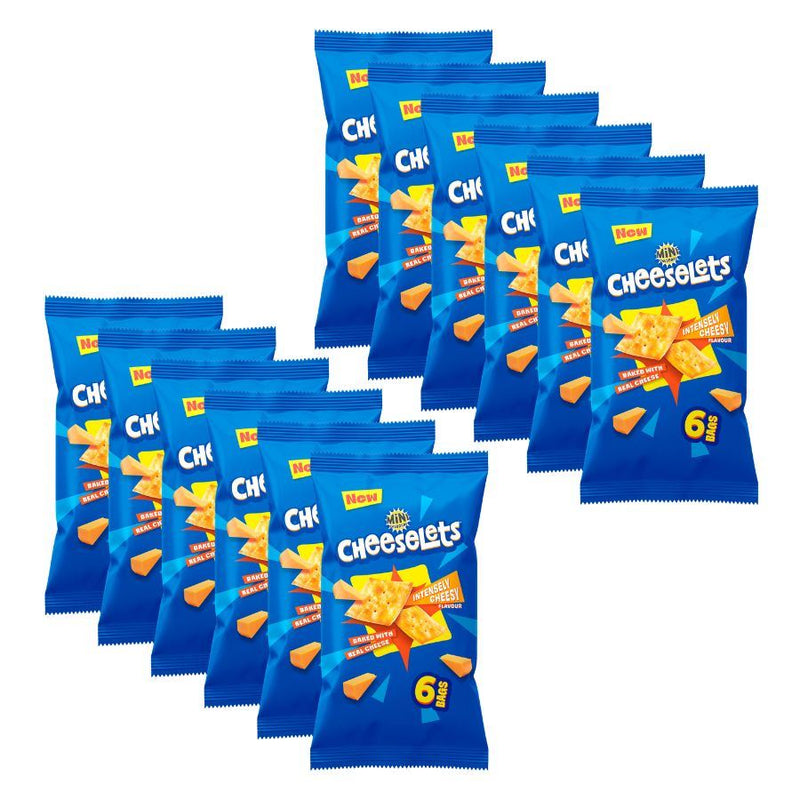 Mini Cheddars Cheeselets Baked Snacks, 6 Pack (12 x 147g)