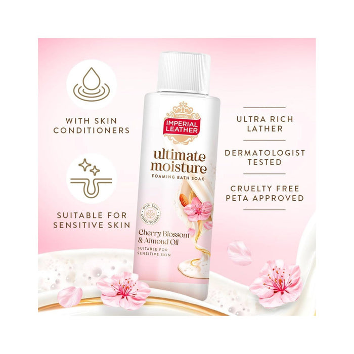 Imperial Leather Ultimate Moisture Cherry Blossom & Almond Oil Foaming Bath Soak, 450ml