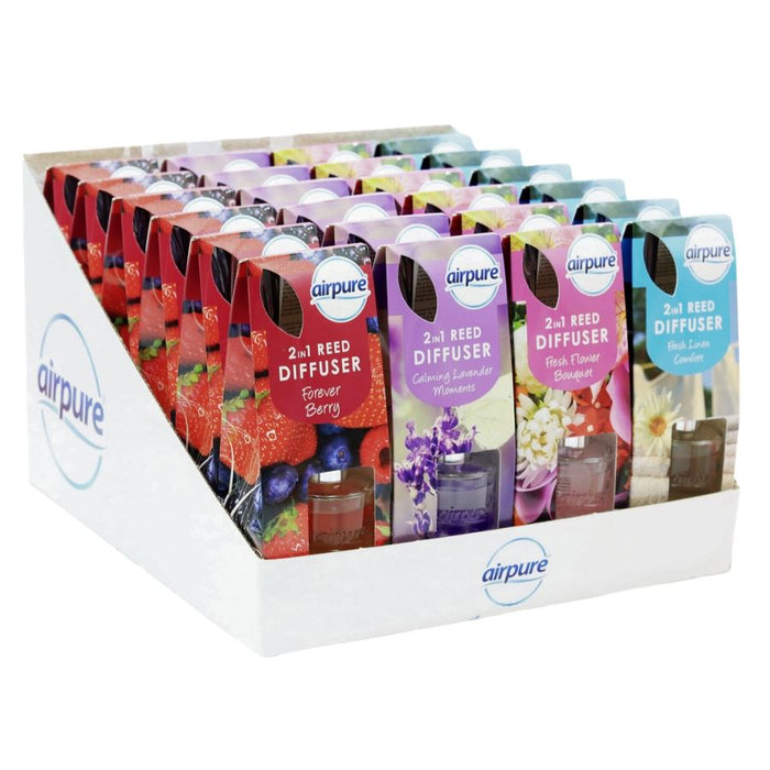 Airpure Reed & Bead 2-in-1 Diffuser Assorted (24 x 30ml)