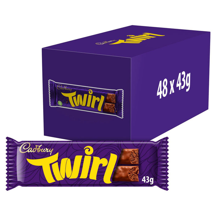 Cadbury Twirl Milk Chocolate Bar (48 x 43g)