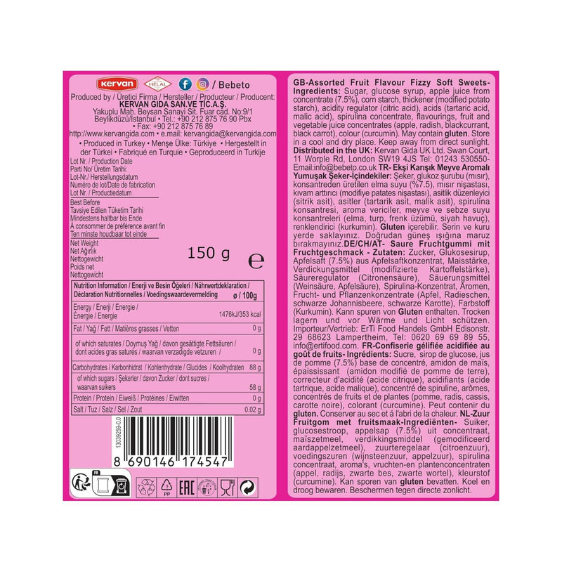 Bebeto Fizzy Ring Mix 150g (Box of 10) - image 2