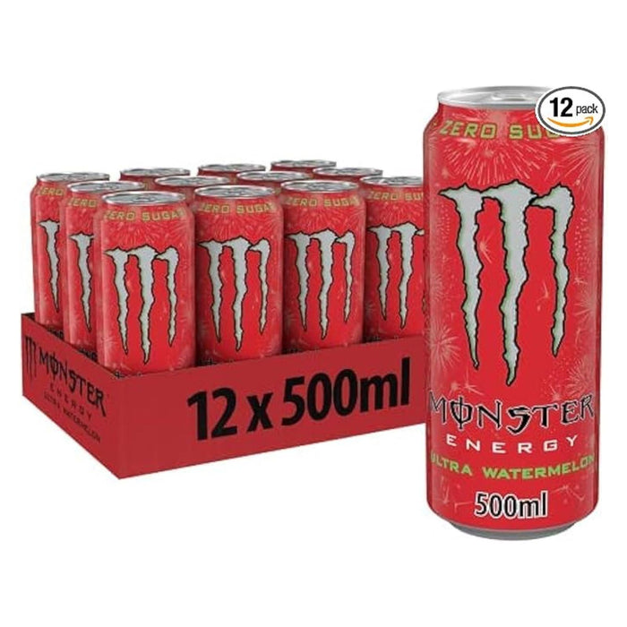 Monster Energy Drink Ultra Watermelon 500ml (Pack of 12)