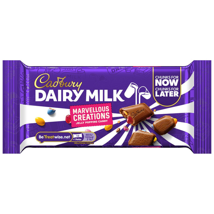 Cadbury Dairy Milk Marvellous Creations Jelly Popping Candy Chocolate (22 x 56g)
