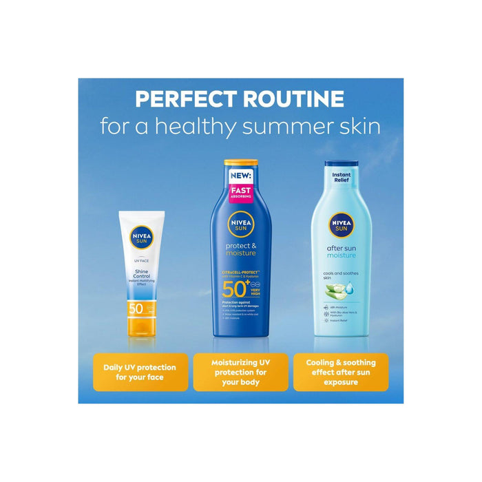 NIVEA SUN Protect & Moisture Lotion sun cream SPF50+, 200ml