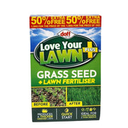 Doff Lawn Grass Seed & Fertilizer Mix,  Extra Value Pack, For Thicker Greener Grass 1.5kg