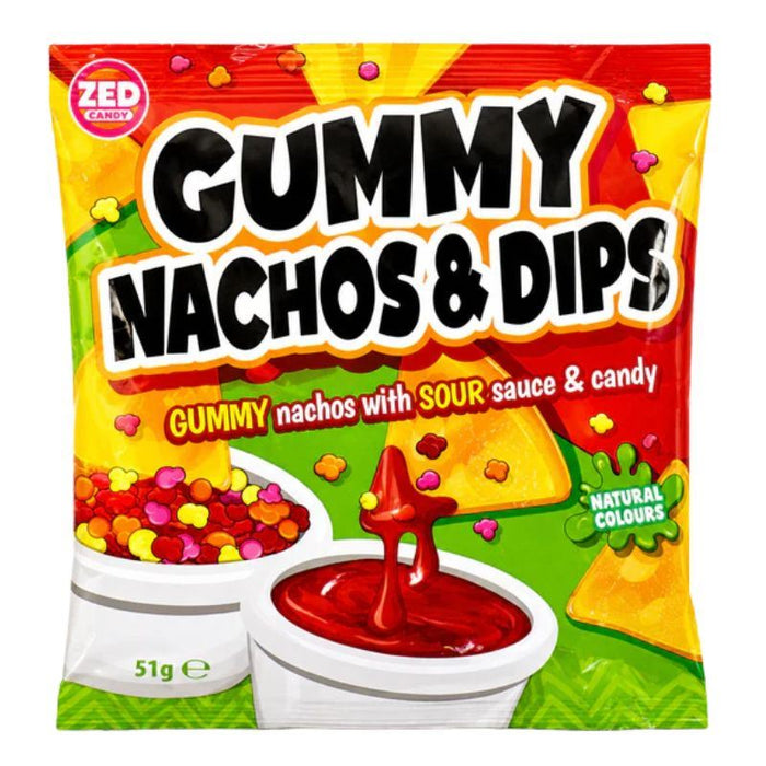 Zed Candy Gummy Nachos & Dips (12 x 51g)