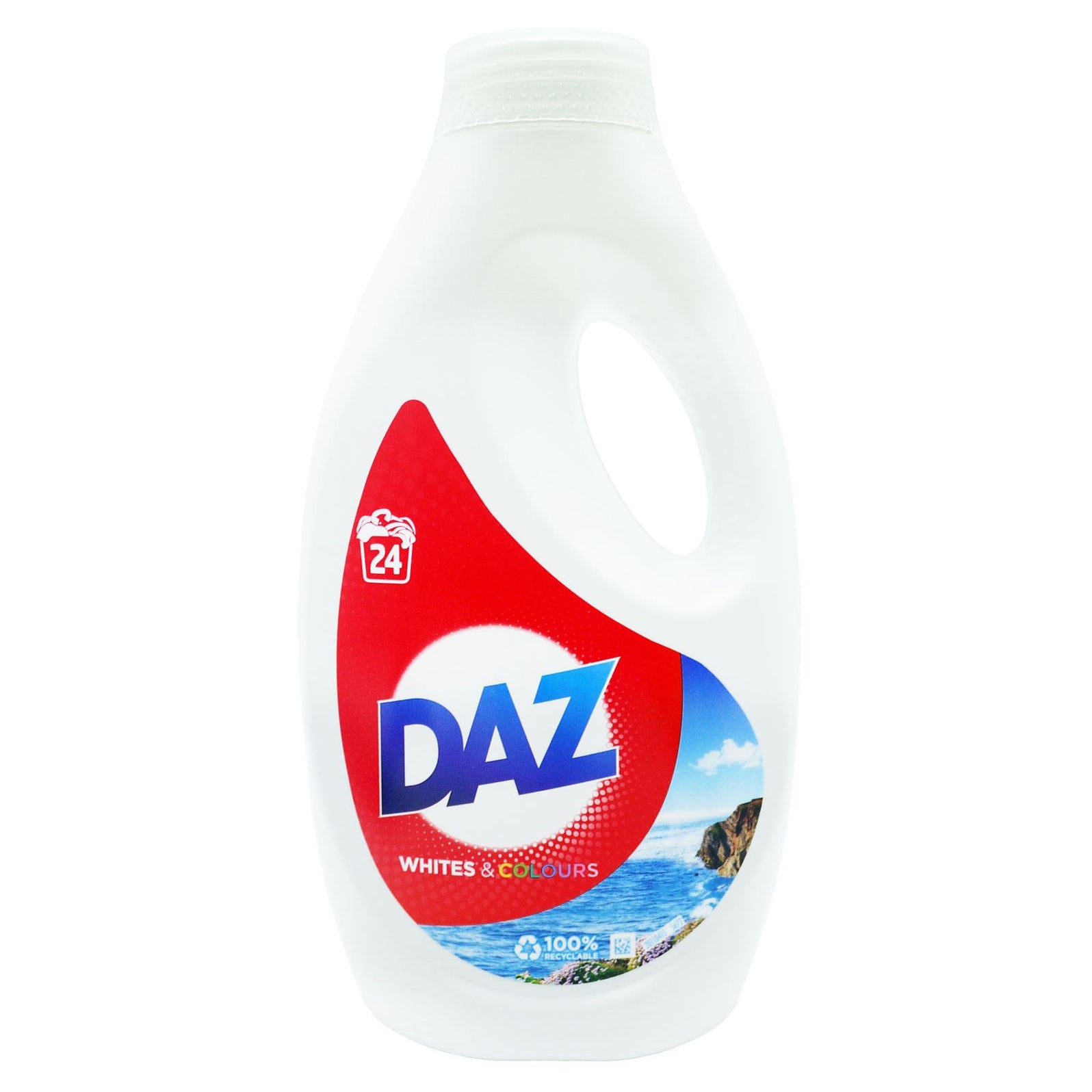Daz Liquid Laundry Detergent Whites & Colours, 24 Washes 840ml —