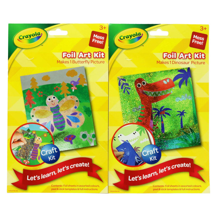 Crayola Mosaic Craft Kit Dinosaur & Butterfly Assorted 3+