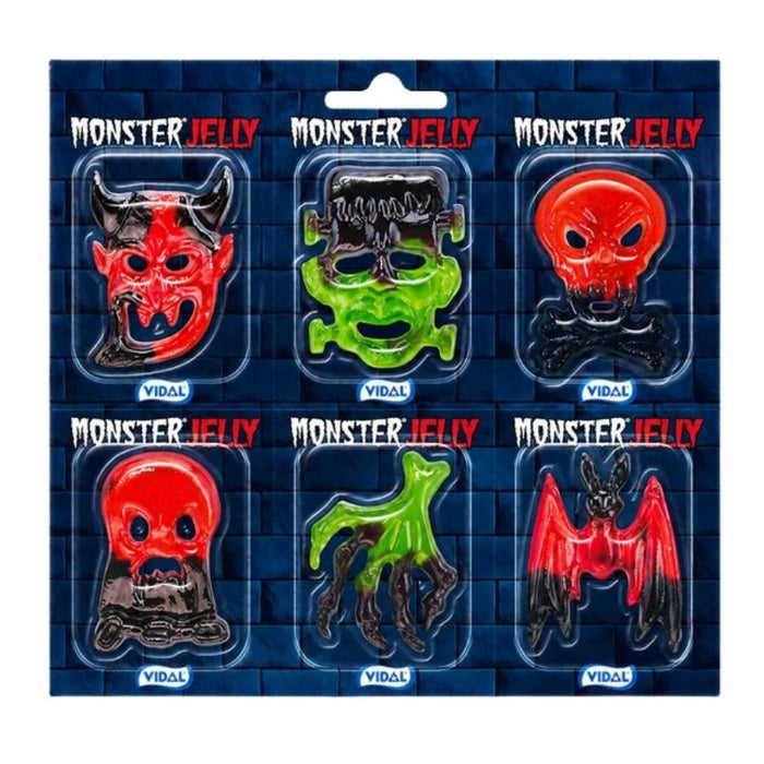 Vidal Monster Jellies Gummy Candy 6 Pack, 66g