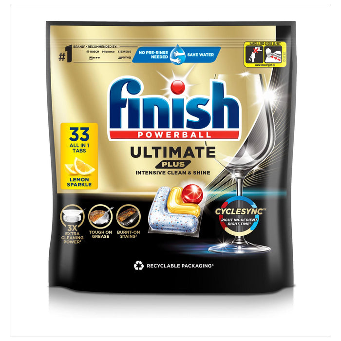 Finish Ultimate Plus All in One Dishwasher Tablets Lemon 33's