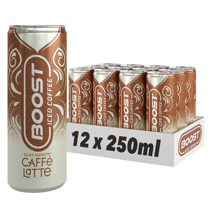 Boost Iced Coffee Caffe Latte 250ml (Box of 12)