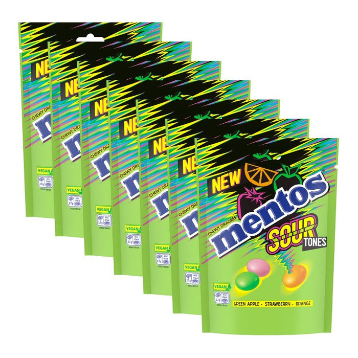 Mentos Sour Tones Chewy Dragees (7 x 150g)