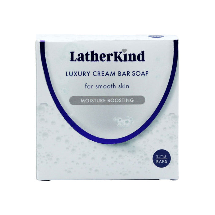 LatherKind Luxury Cream Bar Soap 3 Pack (75g)