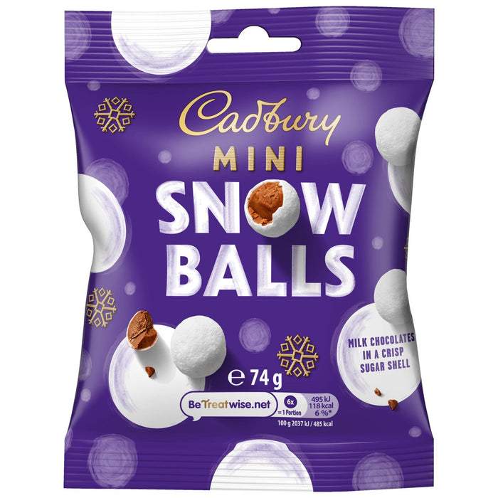 Cadbury Dairy Milk Chocolate Christmas Mini Snow Balls (24 x 74g)