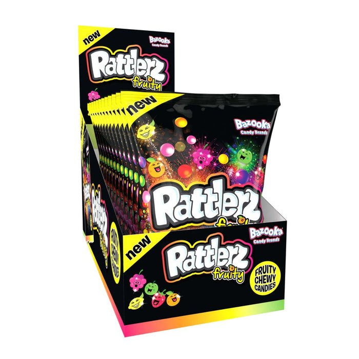 Bazooka Candy Brands Rattlerz Fruity Chewy - 100g (Box of 12)