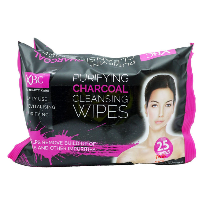 XBC Charcoal Facial Wipes Twin Pack