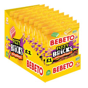 Bebeto Fizzy Bricks Fruit Flavour Sour Bricks (10 x 130g)
