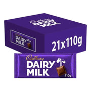 Cadbury Dairy Milk Chocolate Bar (21 x 110g)