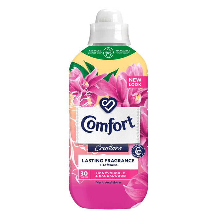 Comfort Creations Honeysuckle and Sandalwood Fabric Conditioner, 30 Washes (900ml)