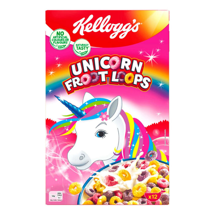 Kellogg's Froot Loop Unicorn Breakfast Cereal 375g BB 16/05/2023