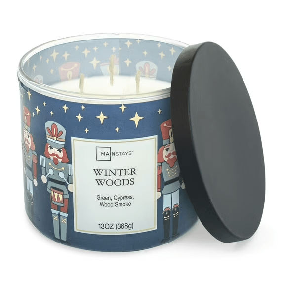 Mainstays Scented 3-Wick Jar Candle, Winter Woods, 13 oz